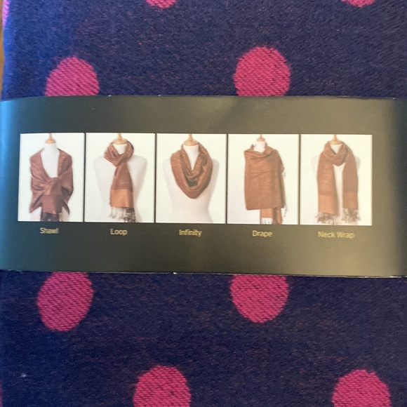 Nicole’s Boutique Pashmina Polka Did Scarf - BNWT - Picture 5 of 6